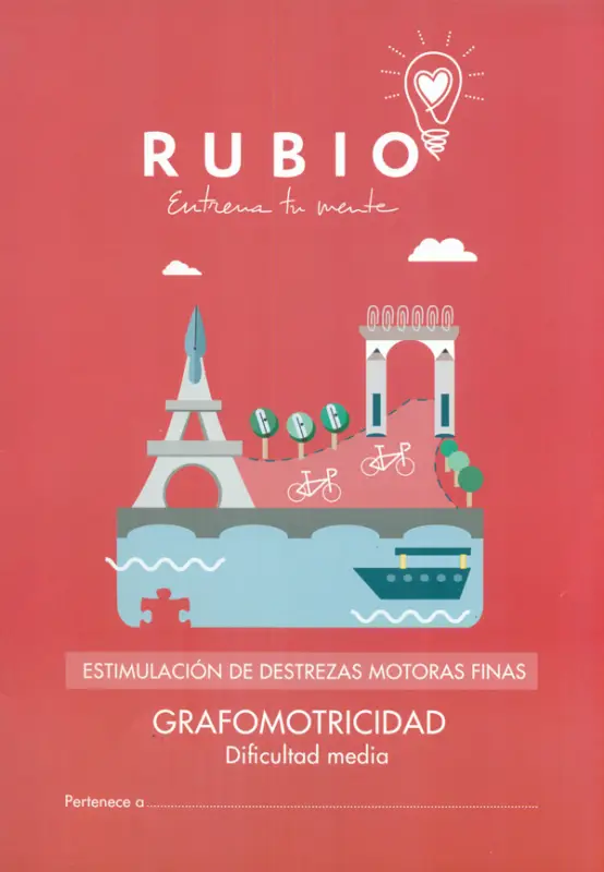 Rubio. Entrena tu mente. Estimulación destrezas motoras finas. Grafomotricidad. Dificultad media Popular